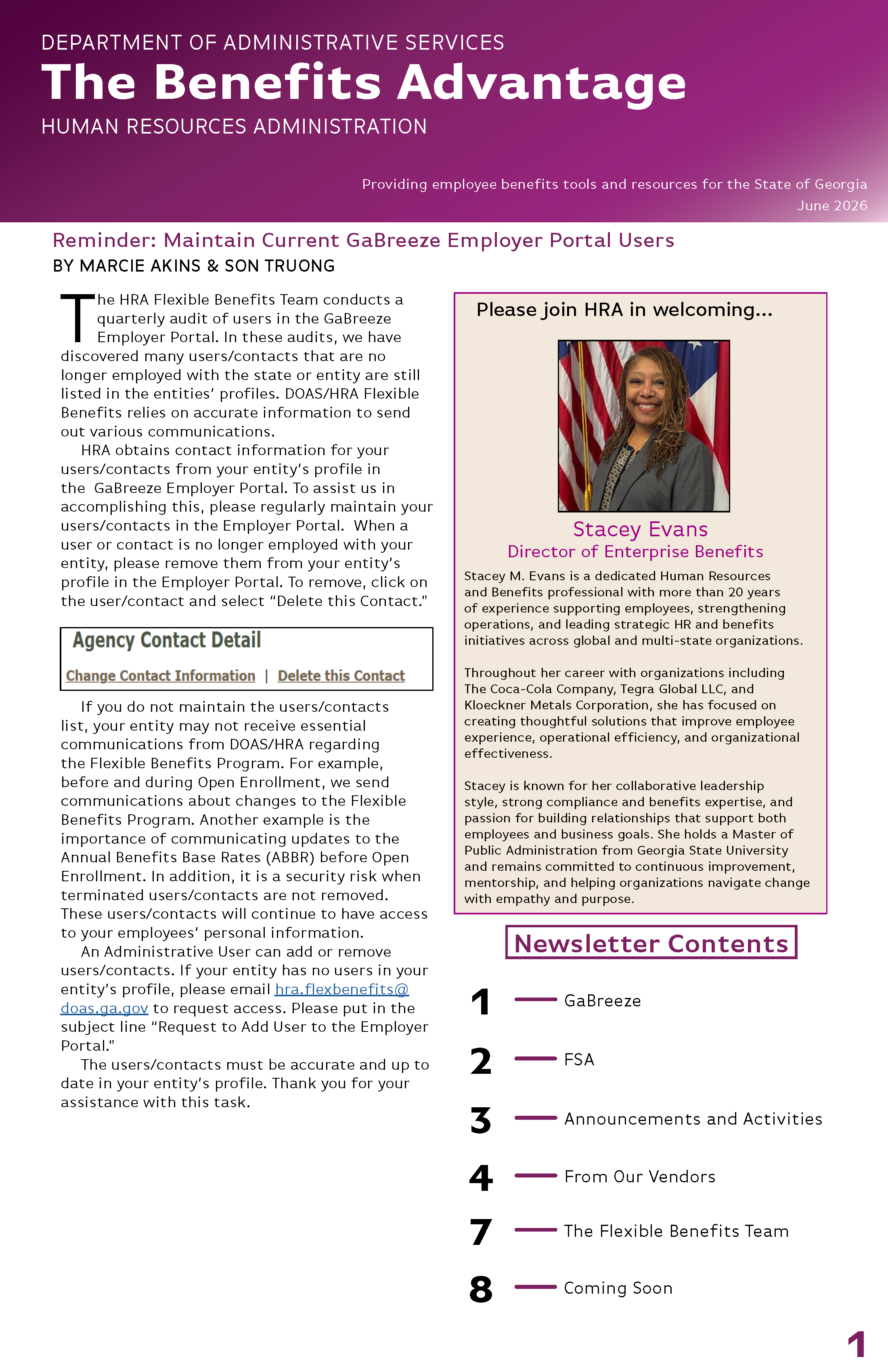 Cover for the Q2 2026 The Benefits Advantage Newsletter